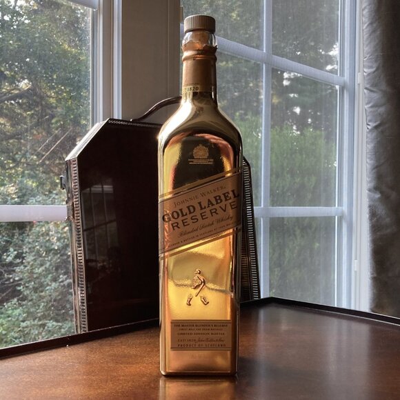 RARE GOLD FINISH BOTTLE Empty Johnnie Walker Gold Label Reserve, Limited Edition - Picture 1 of 10